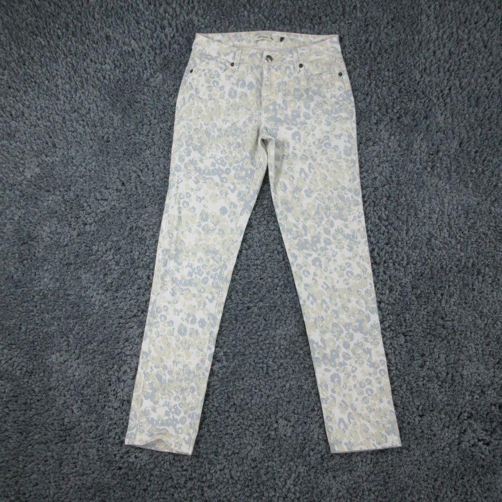 Christopher Blue Jeans Womens 4 White Beige Gray Geometric Tapered 28x29*